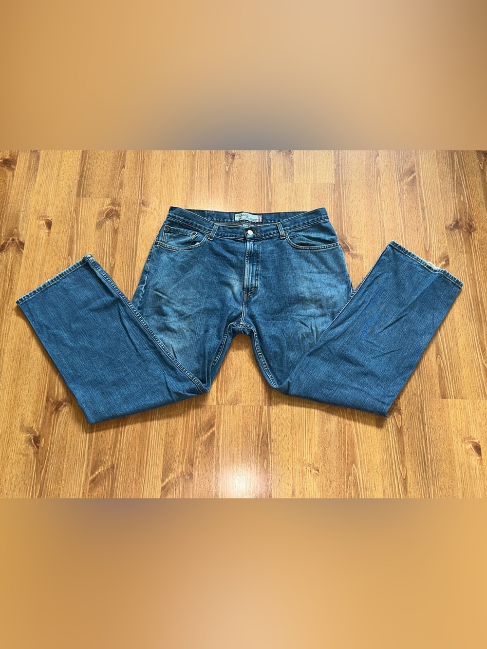 Levis Strauss 559 Relaxed Jeans Mens 38x32 Blue Denim Straight Leg
